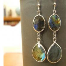 Labradorite Sterling Silver Drop Earrings