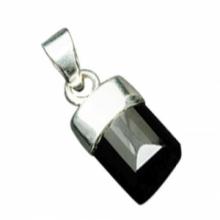 Natural Black Onyx Gemstone Bead pendant