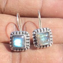 Natural Cab Labradorite Gemstone Earrings Birthstone Earrings  Bezel Set Handmade Earrings  Designer Earrings