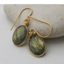 Oval Labradorite Earrings- Bridesmaids Earrings- Silver Labradorite Earrings- Stone Earrings- Gemstone Earrings