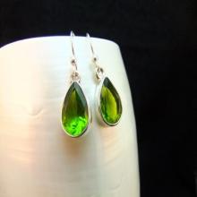 Peridot Gemstone Sterling Silver Stud Earrings Inspired by Sonoma Valley