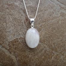 Rainbow Moonstone Necklace , Moonstone Silver Pendant, Rainbow Moonstone Gemstone Jewelry, Bridal