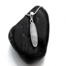 Rainbow Moonstone Oval Pendant - Necklace - Sterling Silver Oval Rainbow Moonstone Pendant -Gemstone Silver Pendant -925 Moonstone Jewelry