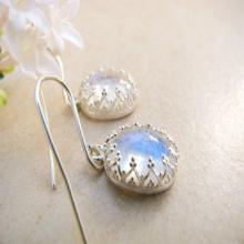 Rainbow Moonstone earrings, silver earrings, bridal earrings, gemstone earrings, wedding jewelry, sterling silver