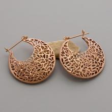 Rose gold plated silver jewellery earrings