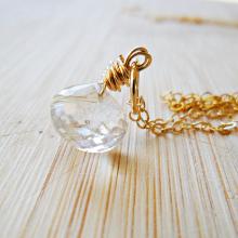 Rutilated Quartz Necklace, Golden Quartz 14k Gold Fill Gold Gemstone Jewelry Mothers Necklace