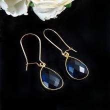 Sapphire Earrings, Gold Earrings, Gemstone Earrings, Mom Gift, Mothers Earrings, Dainty Earrings, Womens Jewelry