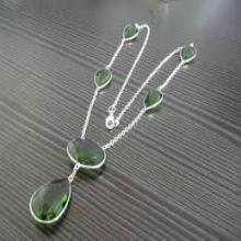 Silver Bezel Necklace Set