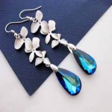 Silver Bridal earrings