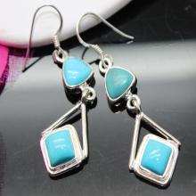 Turquoise Earrings, Sterling Silver Earrings, Gemstone Earrings