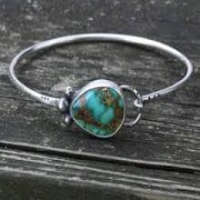 925 sterling silver gemstone handmade bangle