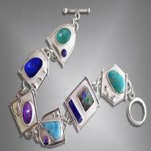 925 sterling silver gemstone handmade bangle