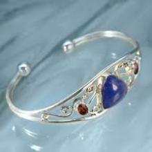 925 sterling silver gemstone handmade bangle