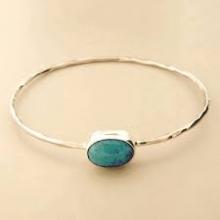 925 sterling silver gemstone handmade bangle