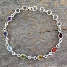 925 sterling silver gemstone handmade bangle