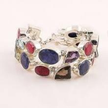 925 sterling silver gemstone handmade bangle