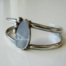 925 sterling silver gemstone handmade bangle