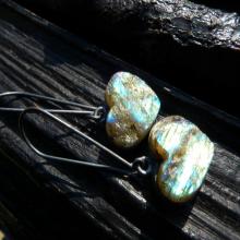 raw labradorite earrings, dangle earrings, gemstone earrings, jewelry for her, Brazilian jewelry