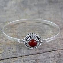 925 sterling silver gemstone handmade bangle